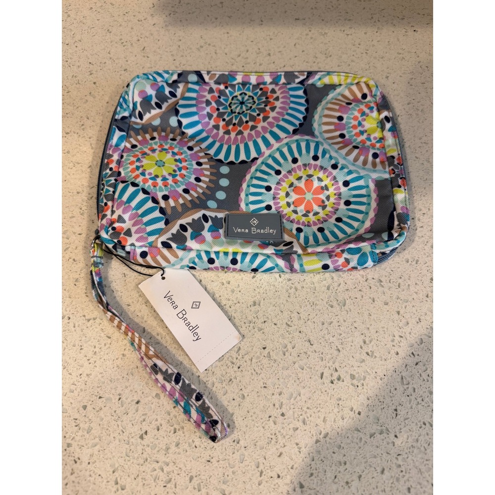 Vera Bradley Blue Island Medallion Wipes Pouch Diaper Bag Organizer NWT